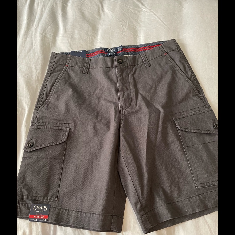 Chaps Stretch Canvas Mens Cargo Shorts NWT